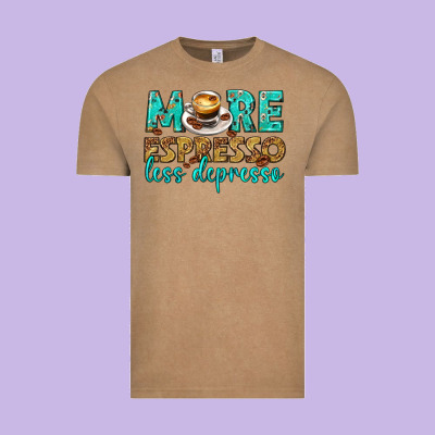 More Espresso Less Depresso Western Vintage Tee Designed By Texasbilliewilder