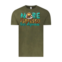 Vintage Olive more espresso less depresso western Vintage Tee - texasbilliewilder