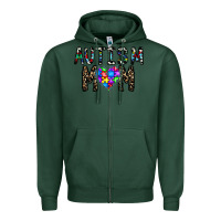 Sports Green autism mom Zipper Hoodie - CowhideDigitalArt