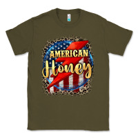 Army Green American honey 4th of july Classic Tee - CowGirlArtShop