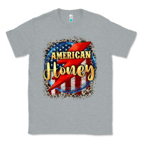 Heather Grey American honey 4th of july Classic Tee - CowGirlArtShop