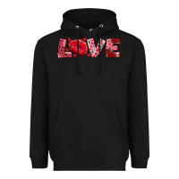 Black love with kiss Heavyweight Hoodie - AdoDesignShop