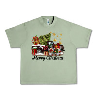 Oil Green merry christmas gnomes truck Urban Heavy Tee - BarkalooDesign