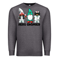 Charcoal Heather hero gnomies african american nurse gnomies medical gnomies Premium Sweatshirt - BarkalooDesign