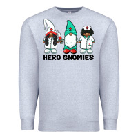 Heather Grey hero gnomies african american nurse gnomies medical gnomies Premium Sweatshirt - BarkalooDesign