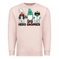 Pale Pink hero gnomies african american nurse gnomies medical gnomies Premium Sweatshirt - BarkalooDesign