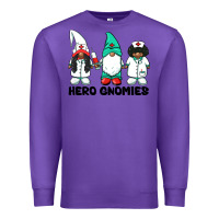 Purple hero gnomies african american nurse gnomies medical gnomies Premium Sweatshirt - BarkalooDesign