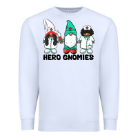 White hero gnomies african american nurse gnomies medical gnomies Premium Sweatshirt - BarkalooDesign