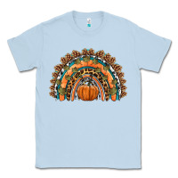 Dusty Blue fall pumpkin rainbow Classic Tee - HRA Design Shop