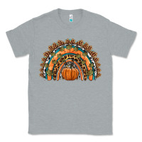 Heather Grey fall pumpkin rainbow Classic Tee - HRA Design Shop