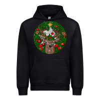 Black deer christmas Urban Hoodie - BundleAndBundleShop