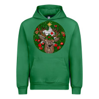 Emerald deer christmas Urban Hoodie - BundleAndBundleShop