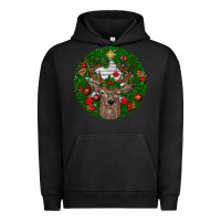 Pigment Black deer christmas Urban Hoodie - BundleAndBundleShop