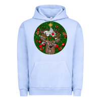 Pigment Grape Ice deer christmas Urban Hoodie - BundleAndBundleShop