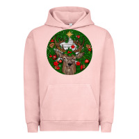 Pigment Salmon deer christmas Urban Hoodie - BundleAndBundleShop