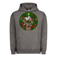 Pigment Tornado deer christmas Urban Hoodie - BundleAndBundleShop