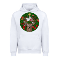 White deer christmas Urban Hoodie - BundleAndBundleShop
