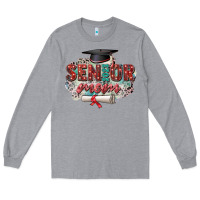 Heather Grey senior 2023 mom Long Sleeve Tee - Zillion Design Studio