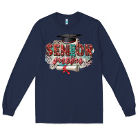 Navy senior 2023 mom Long Sleeve Tee - Zillion Design Studio