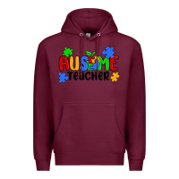 Burgundy ausome teacher Premium Hoodie - MaliasSmallBusiness