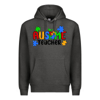 Charcoal Heather ausome teacher Premium Hoodie - MaliasSmallBusiness