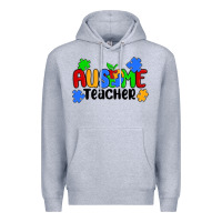 Heather Grey ausome teacher Premium Hoodie - MaliasSmallBusiness