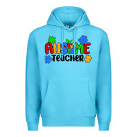 Ocean Blue ausome teacher Premium Hoodie - MaliasSmallBusiness