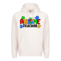 Pale Pink ausome teacher Premium Hoodie - MaliasSmallBusiness