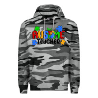 Slate Camo ausome teacher Premium Hoodie - MaliasSmallBusiness