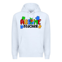 White ausome teacher Premium Hoodie - MaliasSmallBusiness
