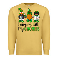 Antique Gold hanging with my gnomies african american nurse gnomies Premium Sweatshirt - BarkalooDesign