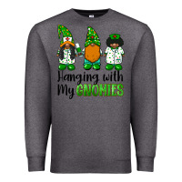 Charcoal Heather hanging with my gnomies african american nurse gnomies Premium Sweatshirt - BarkalooDesign