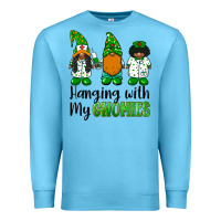 Ocean Blue hanging with my gnomies african american nurse gnomies Premium Sweatshirt - BarkalooDesign