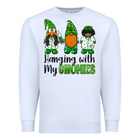 White hanging with my gnomies african american nurse gnomies Premium Sweatshirt - BarkalooDesign