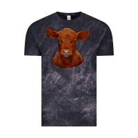 Cloud Black red angus calf Vintage Tee - RanaPortraitStore