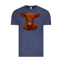 Vintage Denim red angus calf Vintage Tee - RanaPortraitStore