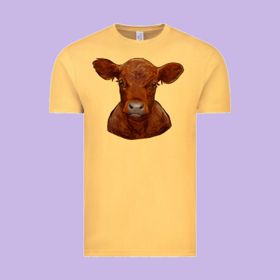 Vintage Tee red angus calf