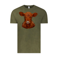 Vintage Olive red angus calf Vintage Tee - RanaPortraitStore