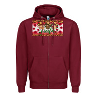 Burgundy fiesta mexico gnomes license plate Zipper Hoodie - HRA Design Shop