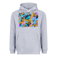 Heather Grey easter butterfly with glitter and cowhide  background Heavyweight Hoodie - Artiststas