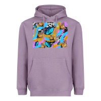 Lavender easter butterfly with glitter and cowhide  background Heavyweight Hoodie - Artiststas