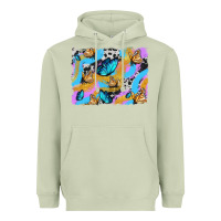 Matcha easter butterfly with glitter and cowhide  background Heavyweight Hoodie - Artiststas