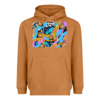 Meerkat easter butterfly with glitter and cowhide  background Heavyweight Hoodie - Artiststas