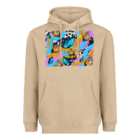 Mushroom easter butterfly with glitter and cowhide  background Heavyweight Hoodie - Artiststas