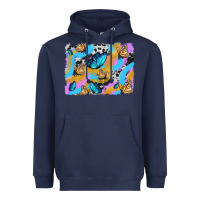 Navy easter butterfly with glitter and cowhide  background Heavyweight Hoodie - Artiststas