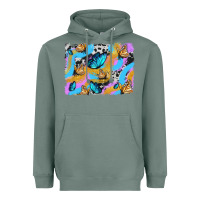 Sage easter butterfly with glitter and cowhide  background Heavyweight Hoodie - Artiststas