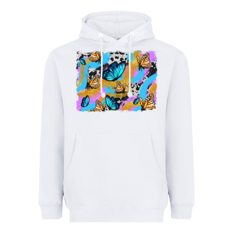 Easter Butterfly With Glitter And Cowhide  Background Heavyweight Hoodie by Artiststas | Teevron