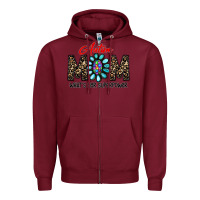 Burgundy autism Zipper Hoodie - CowhideDigitalArt