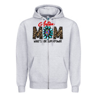 Heather Grey autism Zipper Hoodie - CowhideDigitalArt