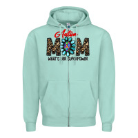 Seafoam autism Zipper Hoodie - CowhideDigitalArt